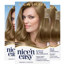 Color changing hair dye will transform your tresses, even if they're not bleached, into a virtual kaleidoscope of electric color that instantly changes at 18°c. Buy Clairol Nice N Easy Permanent Hair Dye 7c Dark Cool Blonde Hair Color 3 Count Online In Turkey B07byj2mjc