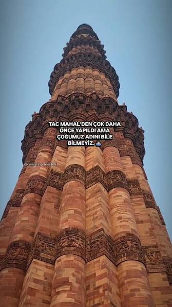 HİNDİSTAN'NIN KALBİNDEKİ TÜRK MÜHRÜ! KUTUB MİNAR, Hindistan denince akla  hemen Tac Mahal gelir, peki ya ondan tam 450 yıl önce inşa edilen bu devasa  Türk eserini biliyor musunuz? 🇮🇳✨, Delhi’nin ...