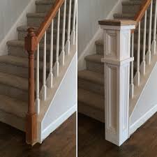 Rebuild On Instagram Before And Almost After Of The Stair Railing Work The Newel Post Cap Is Part Of The White Oak I Mill Home Home Remodeling Home Upgrades