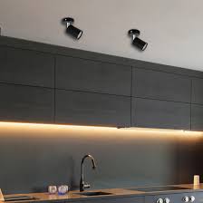 Nordic led ceiling lights ultra thin modern ceiling lighting. Led Deckenstrahler 1 Flammig Wandspot In Schwarz Schwenkbar Inkl Led Gu10 6w Warmweiss