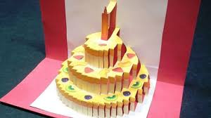Assemble from the bottom of the card, going up. Pop Up Birthday Cake Tutorial Birthday Cake Card Birthday Cake Pops Cake Card