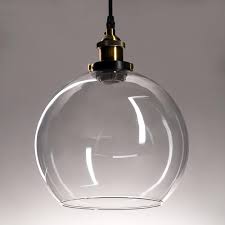 Vintage Glass Ceiling Pendant Chandelier Industrial Light Round Ball Shade Lamp Ebay