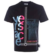 Amazon Com Versace Jeans Couture Column Print T Shirt In