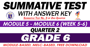 Music (grade 1 to grade 10). Grade 6 Summative Test With Answer Key Modules 5 6 2nd Quarter Deped Click