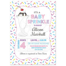 You can choose from more than. Ice Cream Sundae Baby Sprinkle Baby Shower Invitation