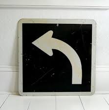 Black And White Arrow Road Sign Black And White Arrow Road Sign 70s Industrial Graphic Wall Art Black And White Art