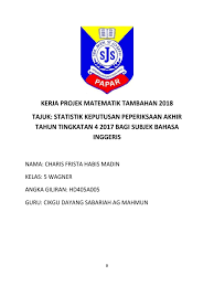 Tips cemerlang peperiksaan matematik tambahan? Kerja Projek Matematik Tambahan 2017