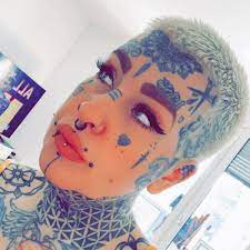 Pornstar face tattoo