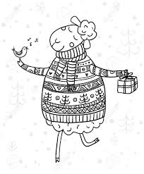 This collection includes mandalas, florals, and more. Vector Christmas Coloring Page With Cute Sheep Illustration Can Be Used And Printed As Colouring Book Page For New Year And Winter Holidays For Kids Royalty Free Cliparts Vectors And Stock Illustration