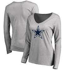 Women S Dallas Cowboys Pro Line Heathered Gray Primary Logo Long Sleeve T Shirt Shirts Striped Long Sleeve Long Sleeve Tshirt Men