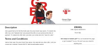 Ymmv 8 99 Great Clips Coupons Printable August 2019 Lobby 40 Coupon Great Clips Coupons Great Clips Haircut Haircut Coupons