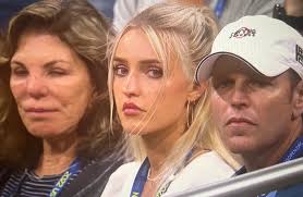 Taylor Fritz's model girlfriend Morgan Riddle looks grumpy as she watches  his shock US Open first-round defeat