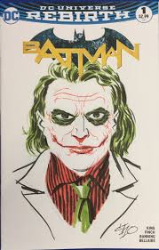 Joker blank sketch cover by Michael Cho, in clay duchene's Blank comic  sketch art Comic Art Gallery Room