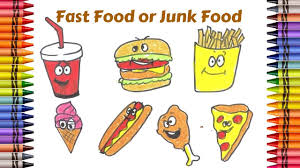 How To Draw Fast Food Or Junk Food Art Colors And Creativity For Kids Learning How To Paint Youtube Kawaii, cute, cute food, funny, kids, junk food, snacks, pizza, burger, ice pop, popsicle, doughnut, hot dog, ice cream cone, bubble tea, boba tea, taco cheeto, junk food, cheetos, cheeto drawing, cheeto illustration, food illustration, food, cheeto, cheese, junk food drawing, junk food illustration, snack. how to draw fast food or junk food art colors and creativity for kids learning how to paint