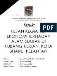 Kegiatan produksi berpengaruh terhadap kesejahteraan pemilik sumber daya ekonomi dan produsen. Folio Kesan Kegiatan Ekonomi Terhadap Alam Sekitar