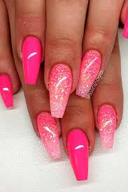 We love both these styles and so do celebrities like rihanna. Hot Pink Ombre Coffin Nails Nail And Manicure Trends