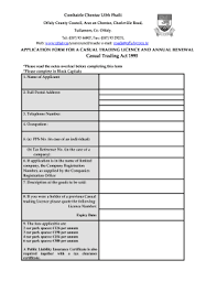 Trade licence was introduced in india forty years back and it comes under the regulation of municipal corporation act by respective state governments. Fillable Online Casual Trading Licence Application Form Doc Fax Email Print Pdffiller