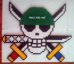 One Piece Skull Hama Perler Beads By Deco Kdo Nat Perler Bead Art Perler Beads Designs Perler Patterns