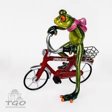 Formano Dekofigur Frosch Hellgrun Auf Fahrrad 17cm Frosch Fahrrad Fahrrad Ideen