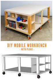 How To Build A Diy Mobile Workbench With Storage Plans In 2021 Diy Mobile Mobile Workbench Diy Plans