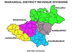 Warangal Urban District Map Hanumakonda District - Wikipedia