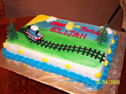 Simple Birthday Cake For 4 Year Old Boy Thomas The Train Cake Train Birthday Party Cake Train Birthday Cake Thomas The Train Birthday Party