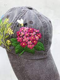 Hand Embroidered Hat Embroidered Baseball Caps Custom Etsy In 2021 Embroidered Hats Custom Embroidered Hats Hat Embroidery