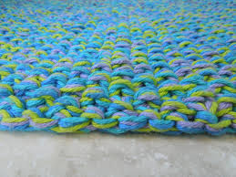 Blue canyon acqua cotton chenille loop design bath mat bathroom shower. Cotton Bath Mat Free Knitting Pattern
