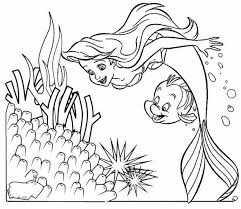 This is a picture of flounder to color or paint online from your browser without having to download or install anything. Best Ariel The Little Mermaid And Flounder Coloring Page Mitraland