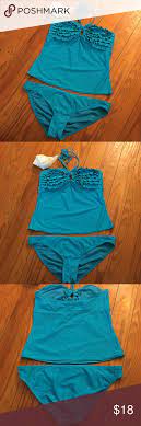 Merona women's over the shoulder flyaway tankini top. Merona Tankini Top Bottom Bathing Suit Clothes Design Fashion Fashion Design