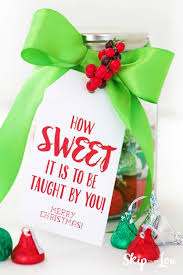 Christmas cookie jar gift idea. 50 Cute Sayings For Teacher Appreciation Gifts