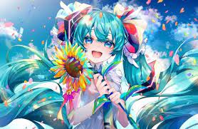 Hatsune Miku Hatsune Miku Anime Flower Vocaloid