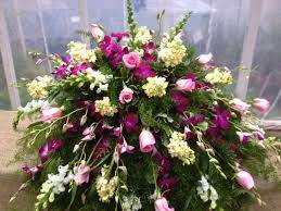 Orchid Casket Spray Casket Flowers Funeral Flowers Funeral Floral Arrangements