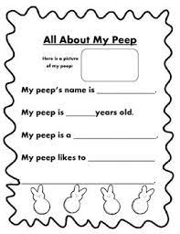 Staggering free printable preschool math worksheets. All About My Peep Easter Writing Activity Easter Writing Easter Kindergarten
