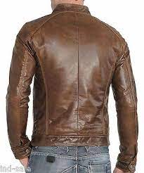 Genuine Leather Jacket Biker Custom Tailor Made Vintage Racer Moto Slim Fit Men S Leather Jacket High Quality Leather Jacket Leather Jacket Men
