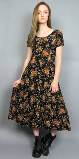 While 2000s homeowners that followed cursed under their breath removing it. Vintage 90s Midi Dress Grunge Black Floral Rose Print All That Jazz 1990s Short Sleeve Empire Waist Long Flowy A Line Soft Grunge Ditsy S M Grunge Dress Jazz Dress Dresses