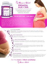 Amazon Com Prenatal Postnatal Multivitamin With Dha Mama S Select Omega 3 Fatty Acids Methlyfolate For Folic Acid Iron Calcium Methylated B Vitamins Lactose Dairy Milk Gluten Free