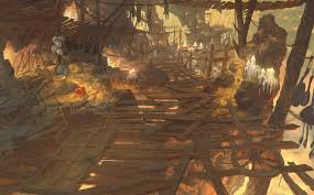The cave is exited through a mud pile. Artstation Dark Avenger3 Artwork Goblin Cave D 2016 Jang Jae Ok