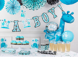 Find ideas for baby shower themes, games, gifts, decorations, invitations, planning a baby shower and more from the editors of parents magazine. Blue Safari Boy S Baby Shower Ideas Party City