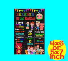 Upload your own photos, fonts and download it immedilately right after purchasing. Cocomelon Birthday Invitation Cocomelon Invitation Cocomelon Birth Birthday Party Invitations Printable Planning 1st Birthday Party Baby Birthday Invitations