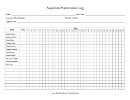 Aquarium Maintenance Excel Log Google Search Aquarium Maintenance Aquarium Fresh Water Fish Tank