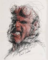 Hellboy Drawing By Erick Centeno Scribble Art Art Fan Art Drawing