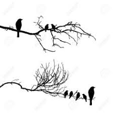 Bird On Tree Branch Tattoo Vector Silhouette Of The Birds On Branch Silhouette Tattoos Mom Tattoos Branch Tattoo