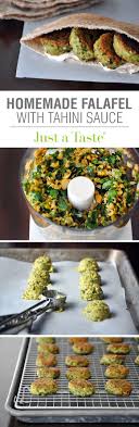 Homemade Falafel With Tahini Sauce Recipe From Justataste Com For Gf Use Gf Flour Pitta Veggie Recipes Recipes Healthy Recipes