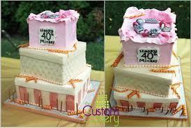 Square 40th Birthday Cakes For Ladies Pandora And Gift Box 40th Birthday Cake Square Cakes Are 10 Inch 8 Inch And A 6 Inch With It Being 5 Inches High Fu 40th Birthday Cakes Fondant Square Cakes