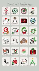 Christmas Iphone App Icons Ios 14 Aesthetic App Covers Etsy In 2021 App Icon Christmas Apps Homescreen Iphone