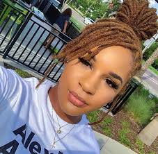 See easy dreadlock styles for men and ladies, different hairstyles for dreads, south african loc hairstyles styles, crazy dreadlocks hairstyles 2019 and beyond. Brown Updo Dreadlocks Hairstyle With Fringe Clipkulture