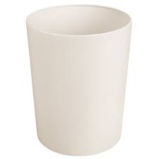 Quality metal wastebasket with free worldwide shipping on aliexpress. Mdesignsmall Metal Trash Can Garbage Bin 8 Round In Cream By Mdesign Dailymail