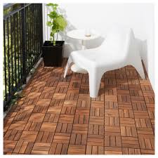 Runnen Decking Outdoor Brown Stained 9 Sq Feet Ikea Patio Tiles Outdoor Flooring Patio Flooring