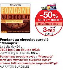 Offre Fondant Au Chocolat Surgele Monoprix Chez Monoprix